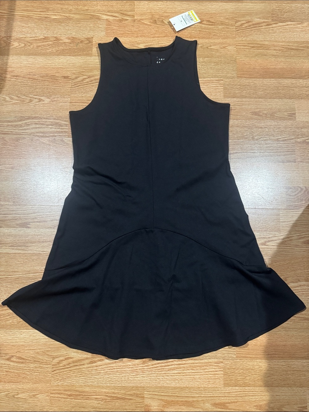 a new day Black Sleeveless Flared-Hem Mini Dress